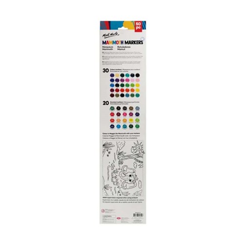 MONT-MMKC0198 - MM MAMMOTH MARKER SET Colour Markers 50Pce Mont Marte(1)